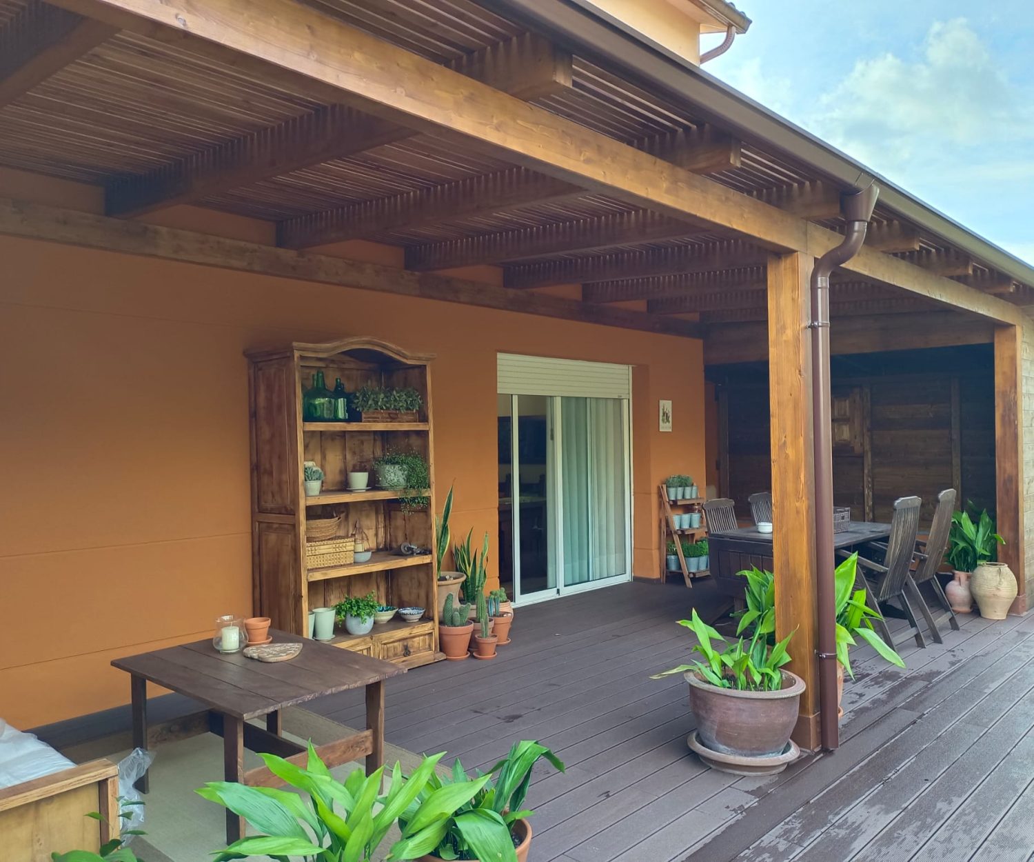 Construcción de una pérgola